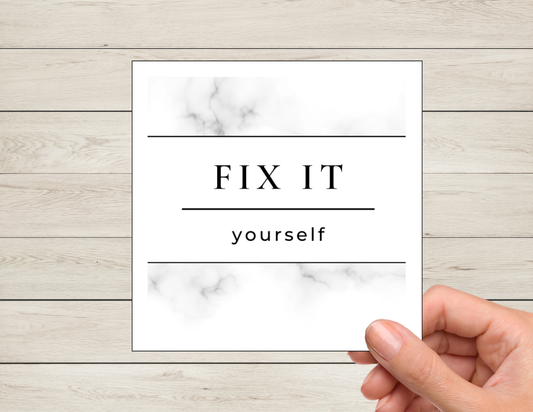 Fix it yourself